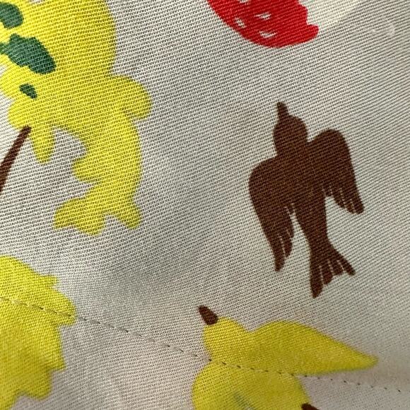 Mini Boden Gray Yellow Green Woodland Fox Rayon Short Sleeve Drop Waist Dress - Picture 6 of 10